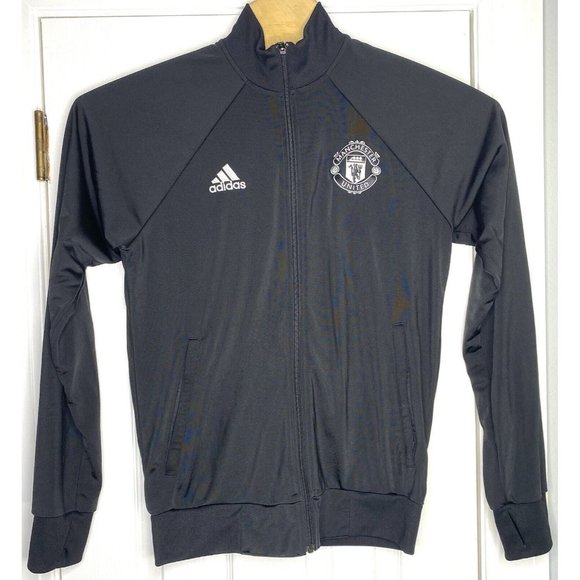 Adidas Mens Manchester United Treble Winners Futbol Soccer Full Zip Track Medium - Picture 1 of 10
